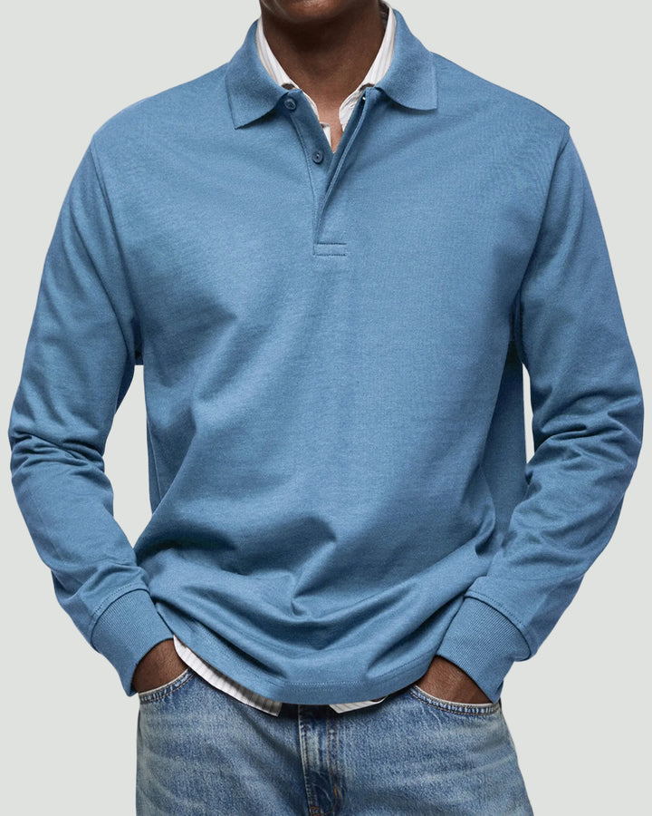 Men’s Long-Sleeve Polo Shirt | Refined Look and Everyday Comfort