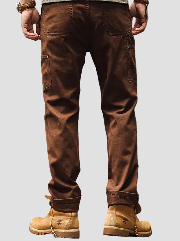 Men’s Utility Cargo Trousers – Straight Leg Outdoor Design