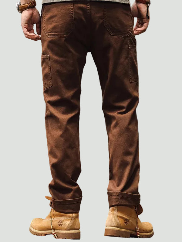 Men’s Utility Cargo Trousers – Straight Leg, Workwear Style