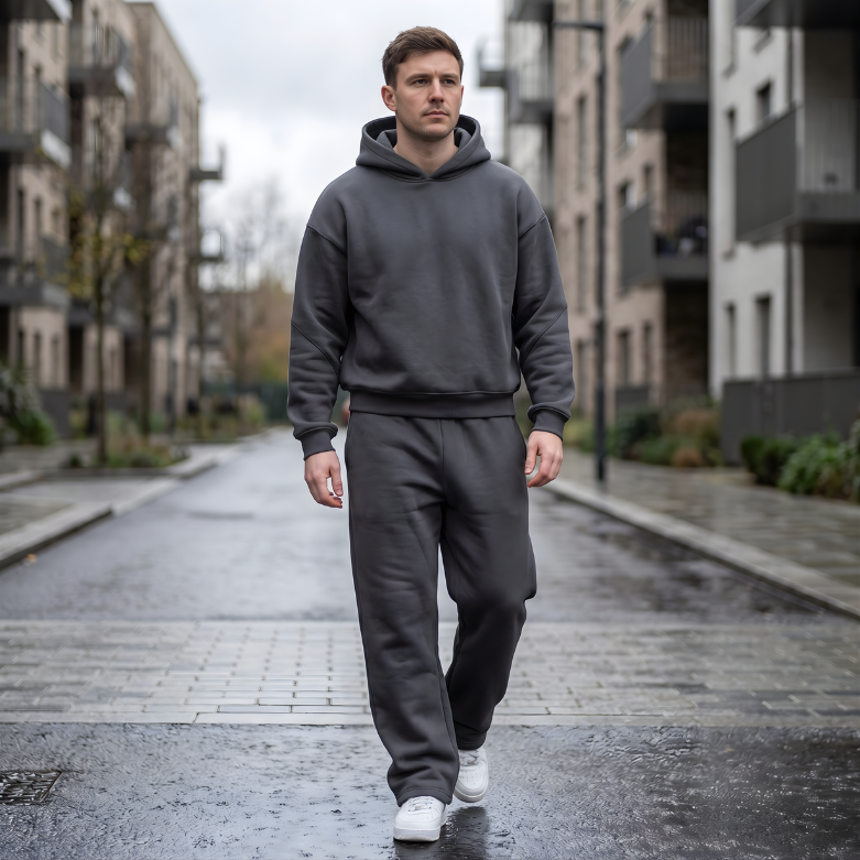 Men’s Oversized Tracksuit Set – Relaxed Hoodie & Joggers