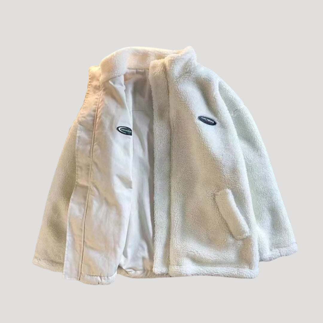Women’s Reversible Fleece Jacket | Heart Print Design and Cosy Comfort