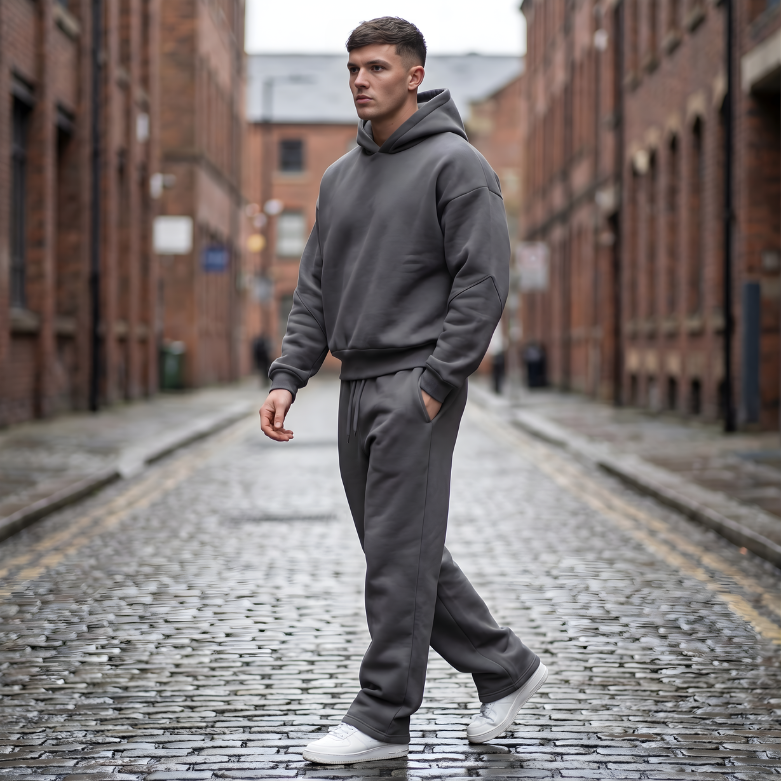 Men’s Oversized Tracksuit Set – Relaxed Hoodie & Joggers