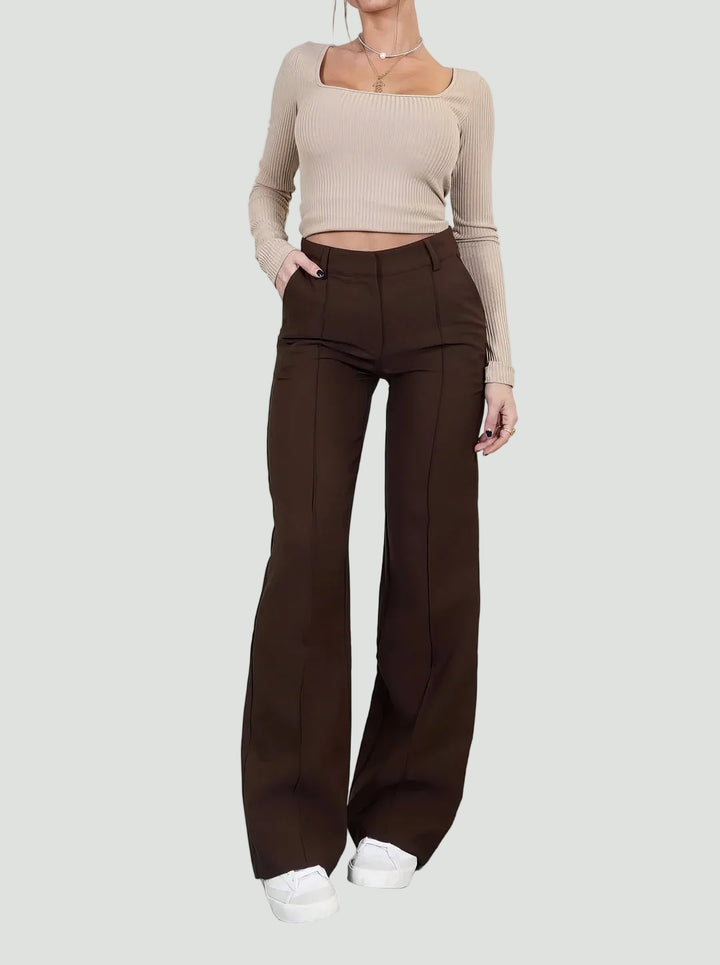 Wide-Leg Trousers – Crease-Resistant Finish, Timeless Fit