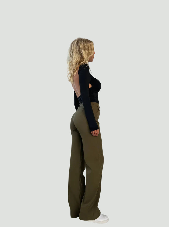 Wide-Leg Trousers – Crease-Resistant Finish, Timeless Fit