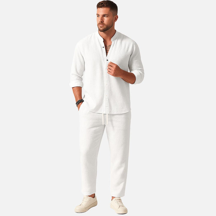 Men’s Linen Loungewear Set – Lightweight Relaxed Fit