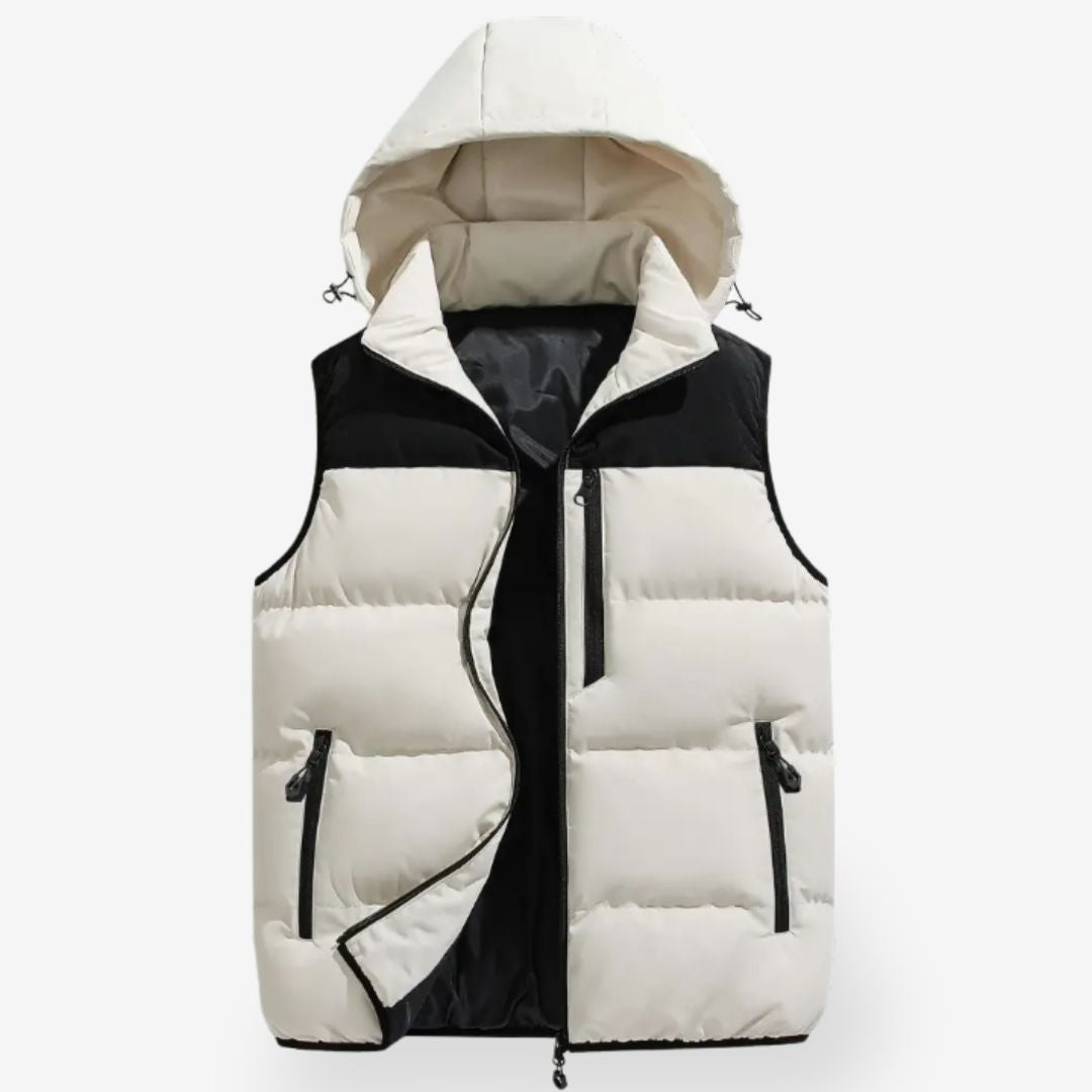 Men’s Hooded Bodywarmer – Lightweight Sleeveless Jacket