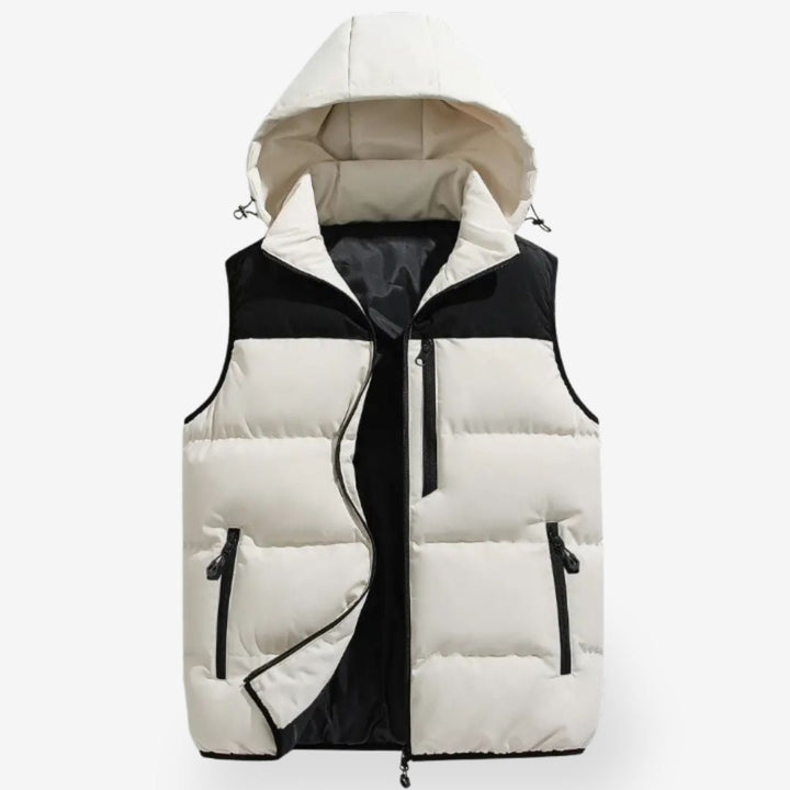 Men’s Hooded Bodywarmer – Lightweight Sleeveless Jacket