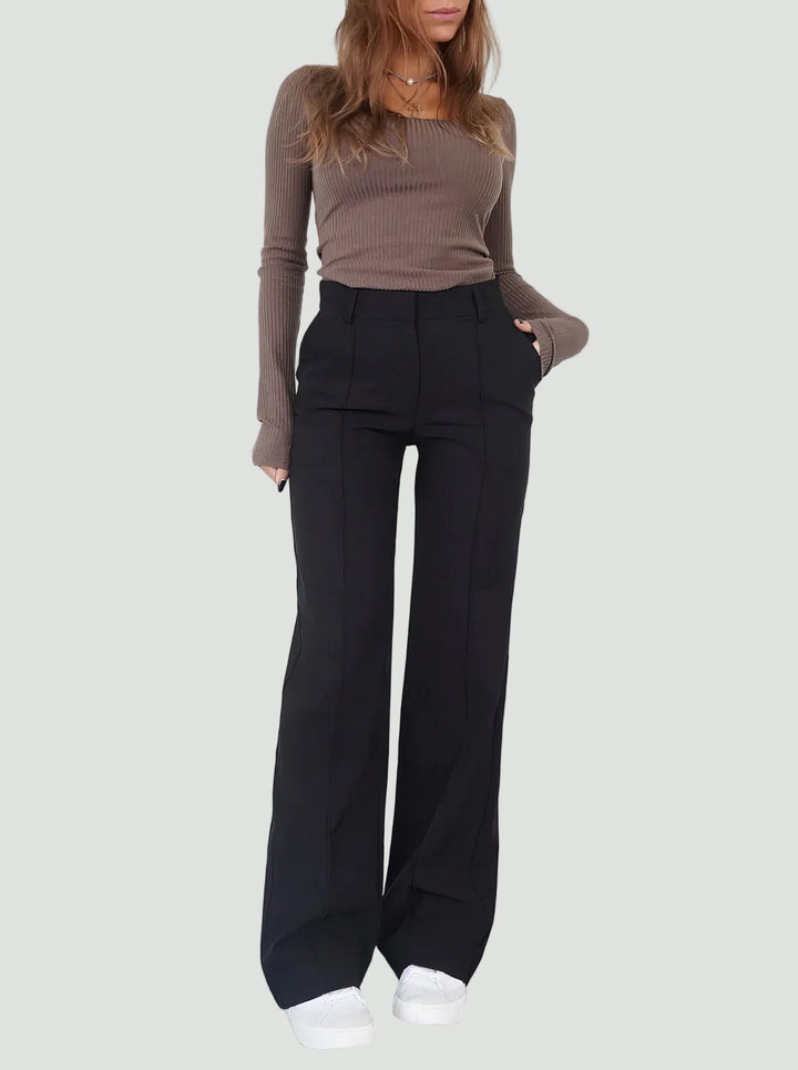Wide-Leg Trousers – Crease-Resistant Finish, Timeless Fit