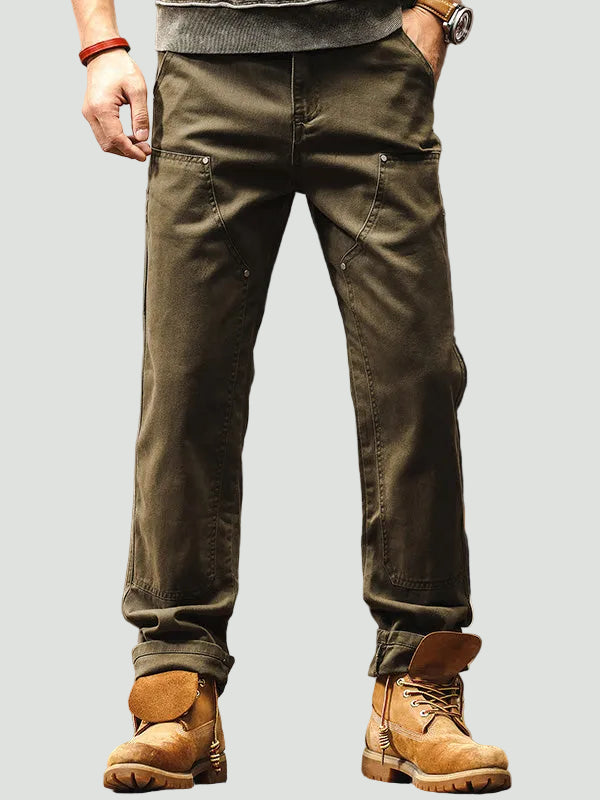 Men’s Utility Cargo Trousers – Straight Leg, Workwear Style