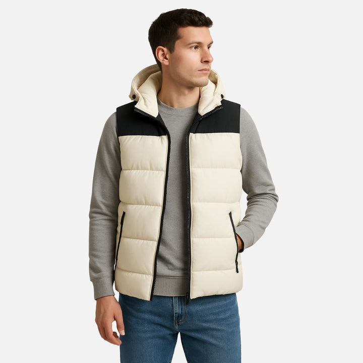 Men’s Hooded Bodywarmer – Lightweight Sleeveless Jacket