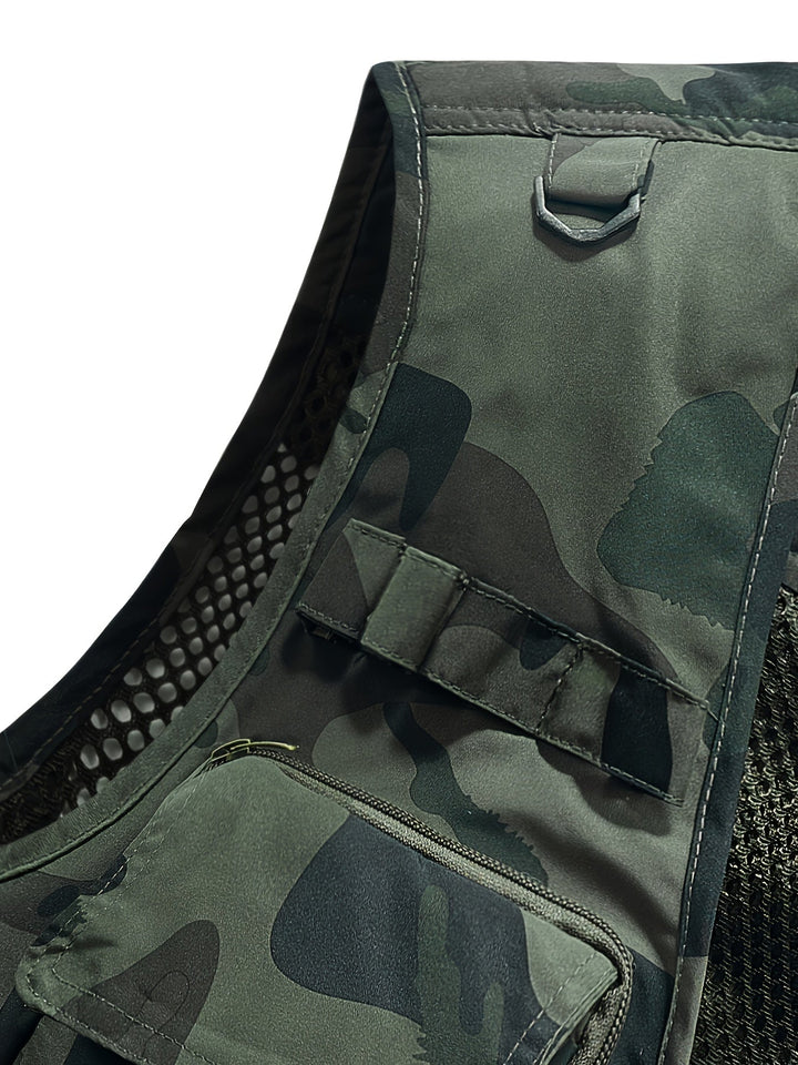 Men’s Multi-Pocket Outdoor Vest – Lightweight & Breathable for Fishing and Field Use