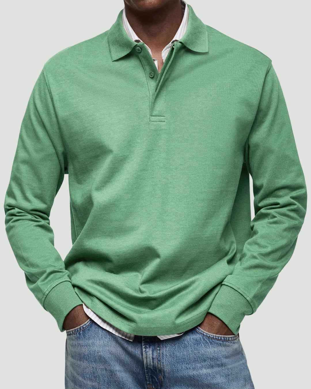 Men’s Long-Sleeve Polo Shirt | Refined Look and Everyday Comfort