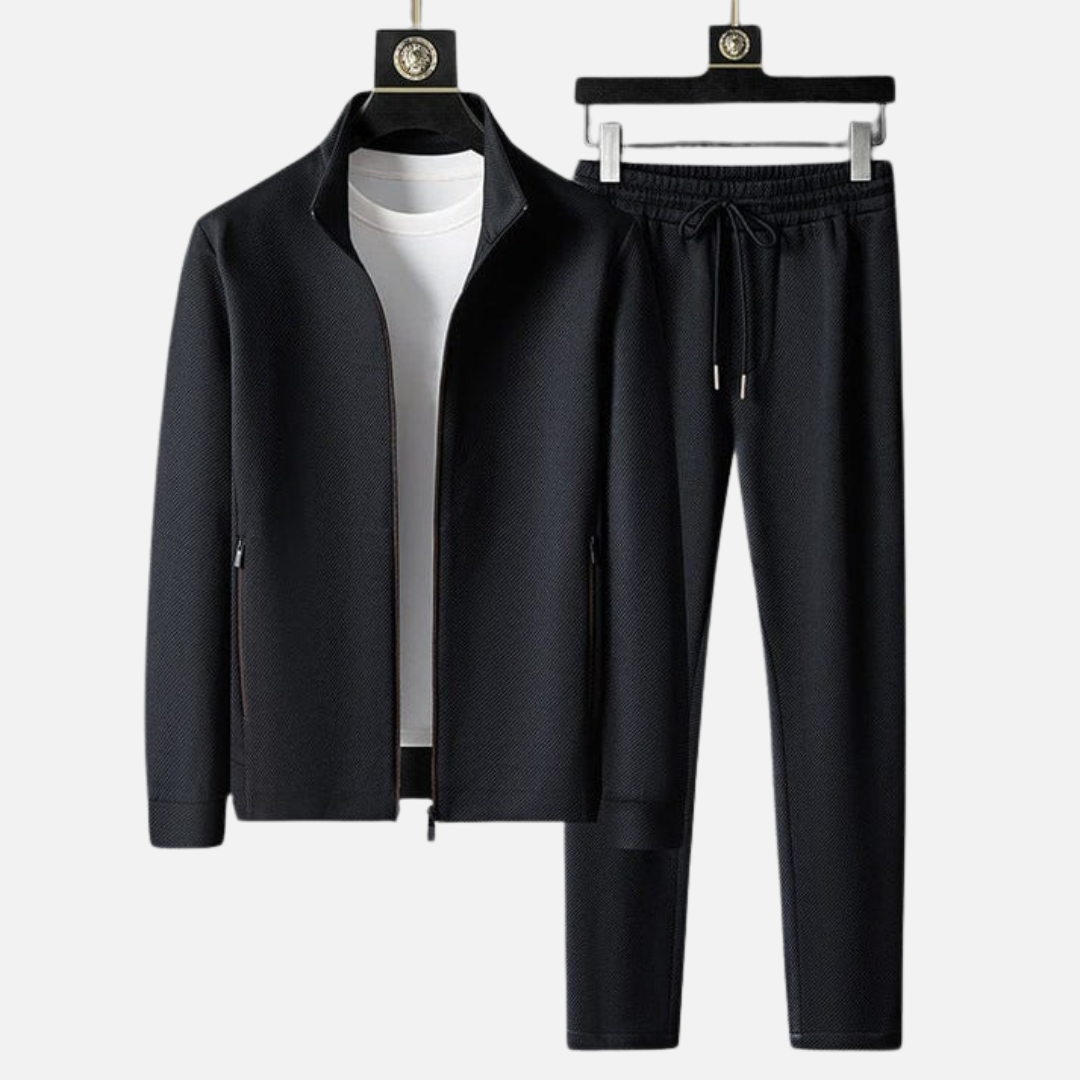 Men’s Smart Tracksuit Set – Zip Jacket & Tapered Joggers