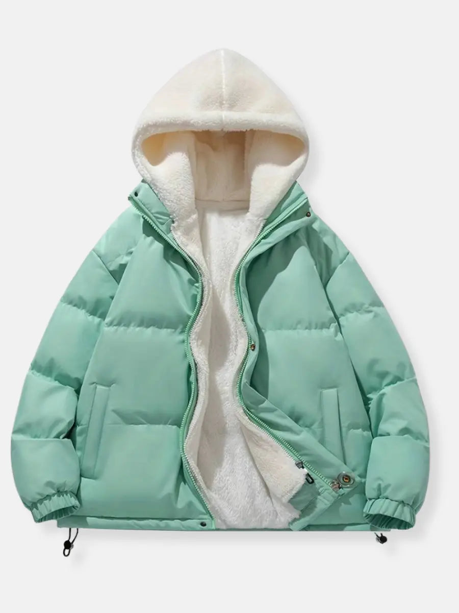 Women’s Warm Zip-Up Winter Jacket | Padded Design for Cold Days
