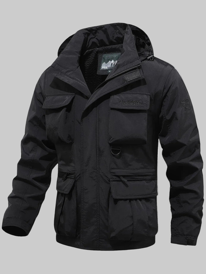 Men’s Outdoor Tactical Jacket – Multi-Pocket Design with Stand Collar