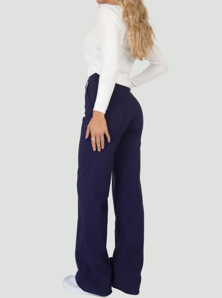 Wide-Leg Trousers – Crease-Resistant Finish, Timeless Fit