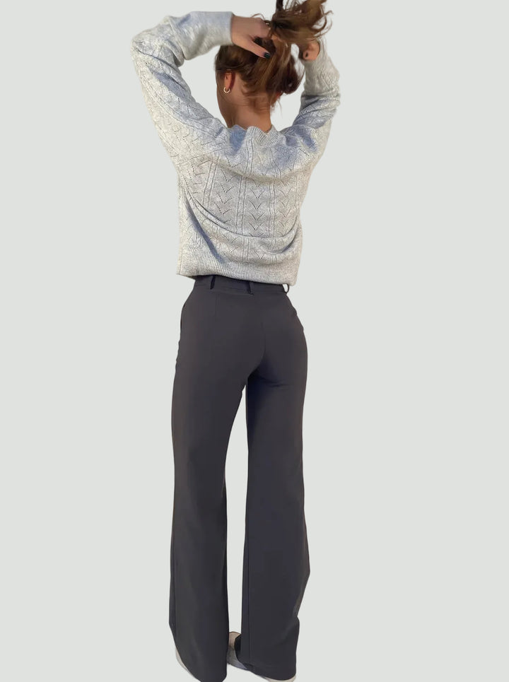 Wide-Leg Trousers – Crease-Resistant Finish, Timeless Fit