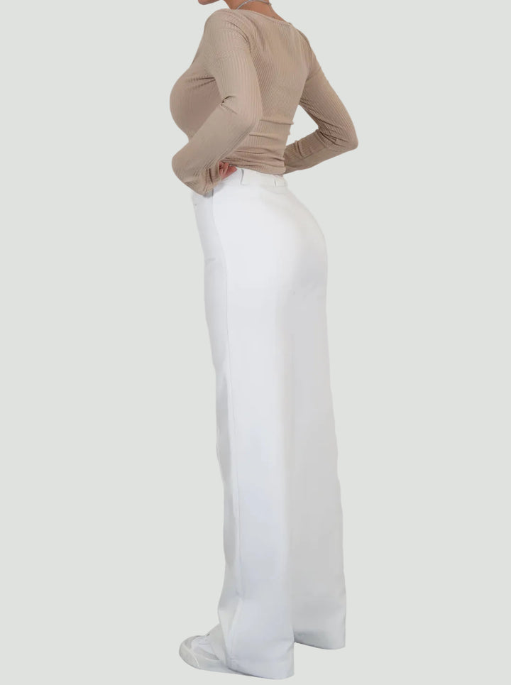 Wide-Leg Trousers – Crease-Resistant Finish, Timeless Fit