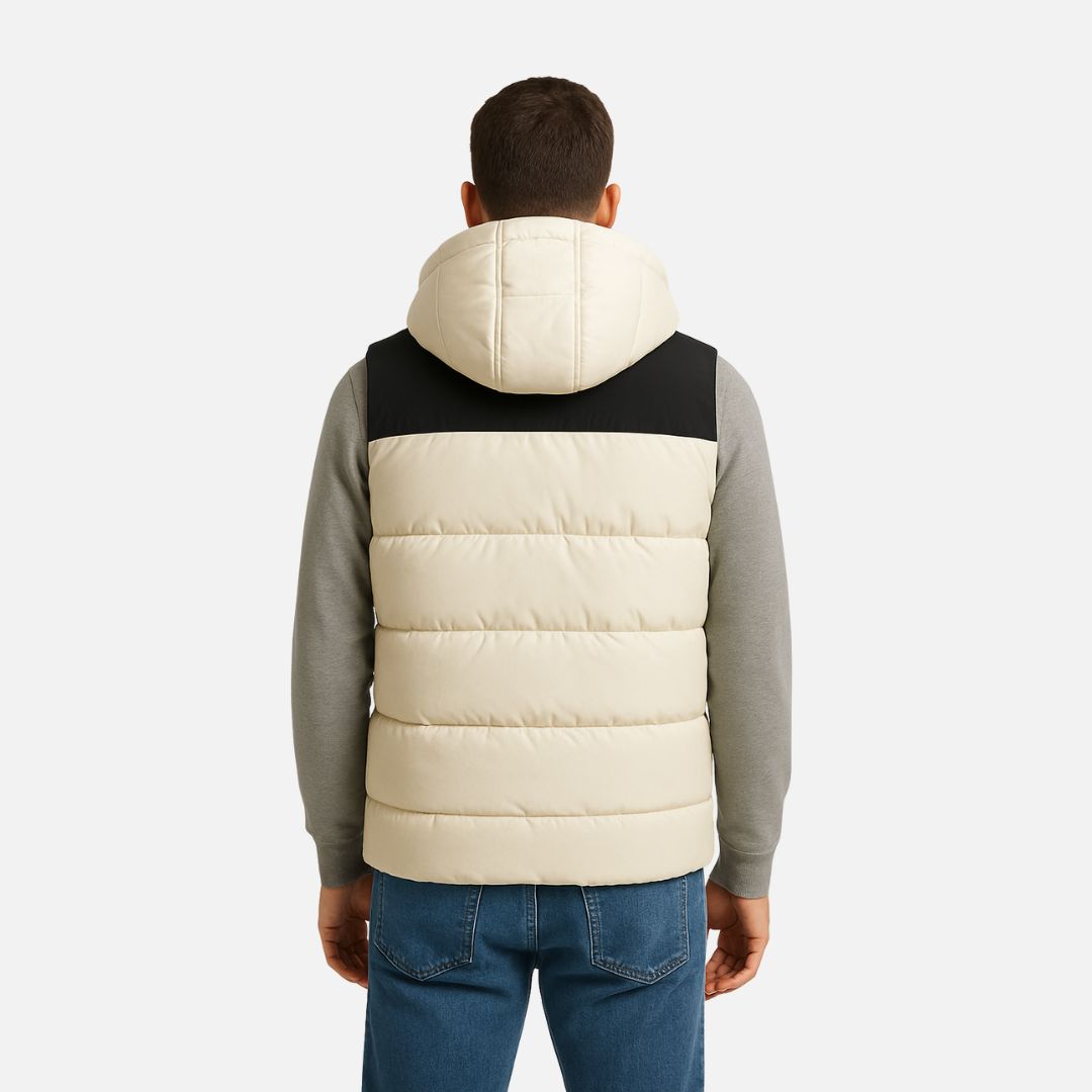 Men’s Hooded Bodywarmer – Lightweight Sleeveless Jacket
