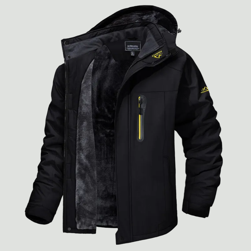Men’s Softshell Winter Jacket – Water-Repellent with Hood
