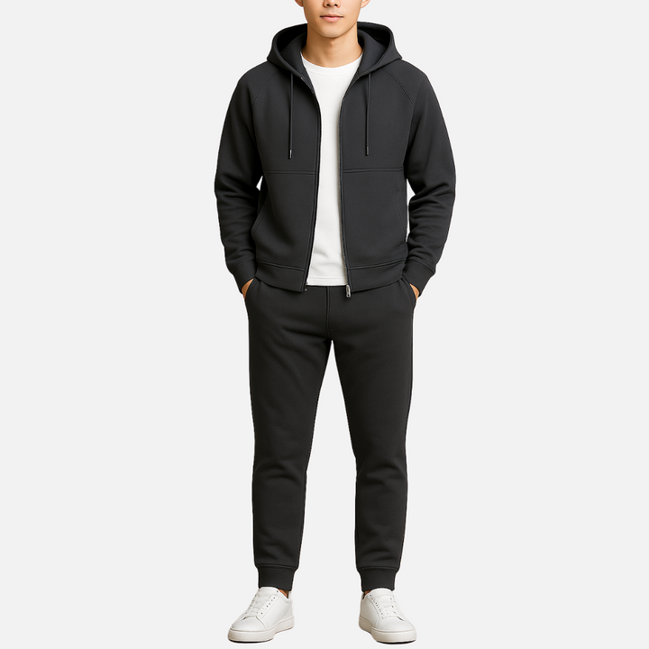 Men’s Zip-Up Tracksuit Set – Smart Casual Two-Piece