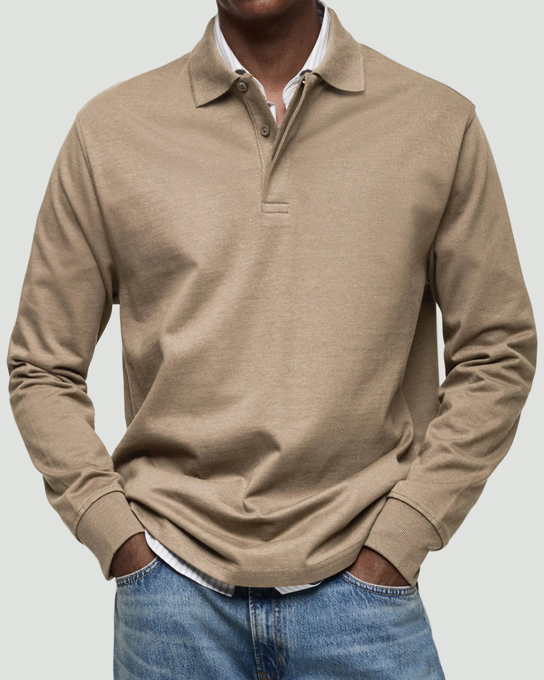 Men’s Long-Sleeve Polo Shirt | Refined Look and Everyday Comfort