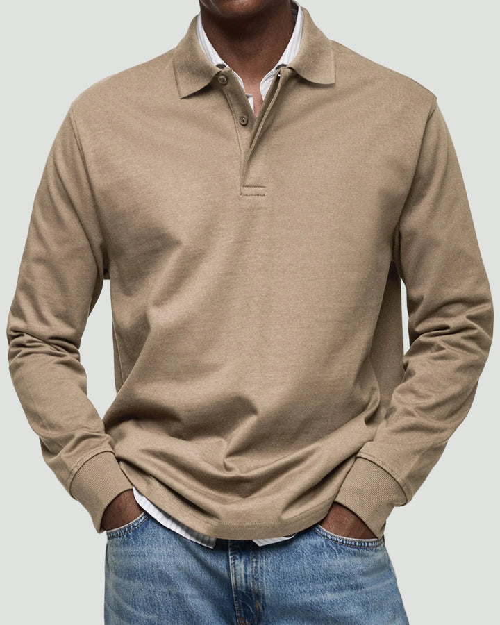 Men’s Long-Sleeve Polo Shirt | Refined Look and Everyday Comfort
