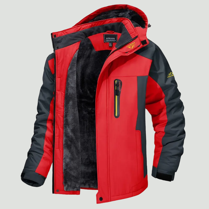 Men’s Softshell Winter Jacket – Water-Repellent with Hood