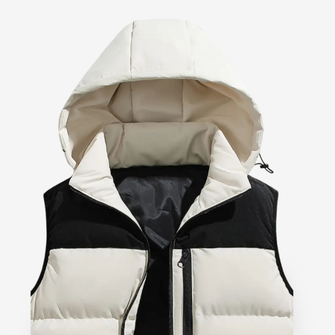 Men’s Hooded Bodywarmer – Lightweight Sleeveless Jacket