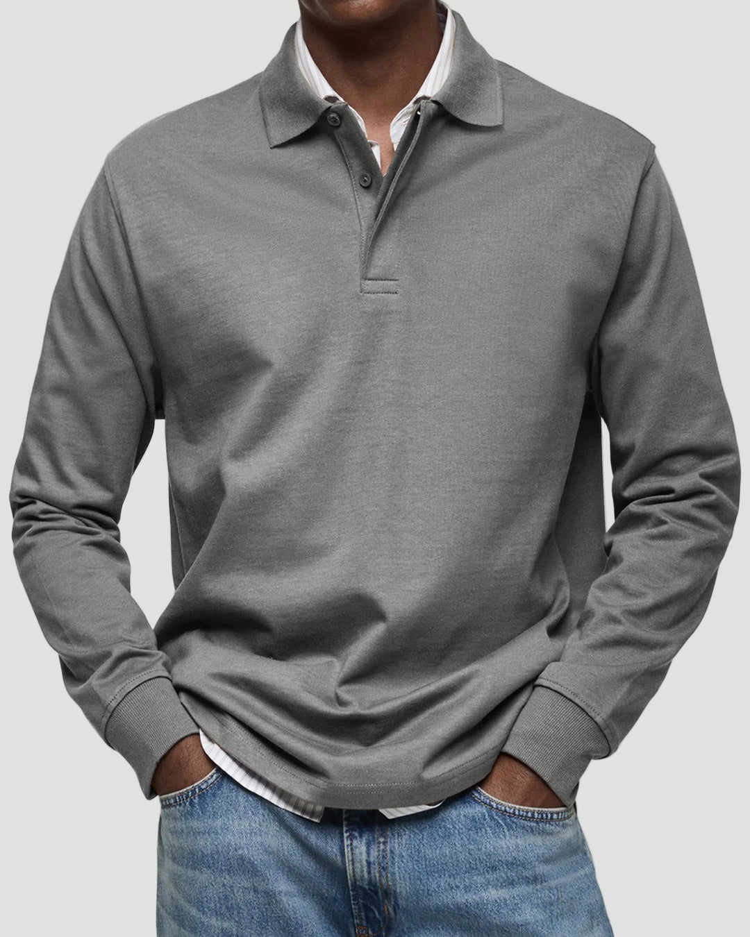 Men’s Long-Sleeve Polo Shirt | Refined Look and Everyday Comfort