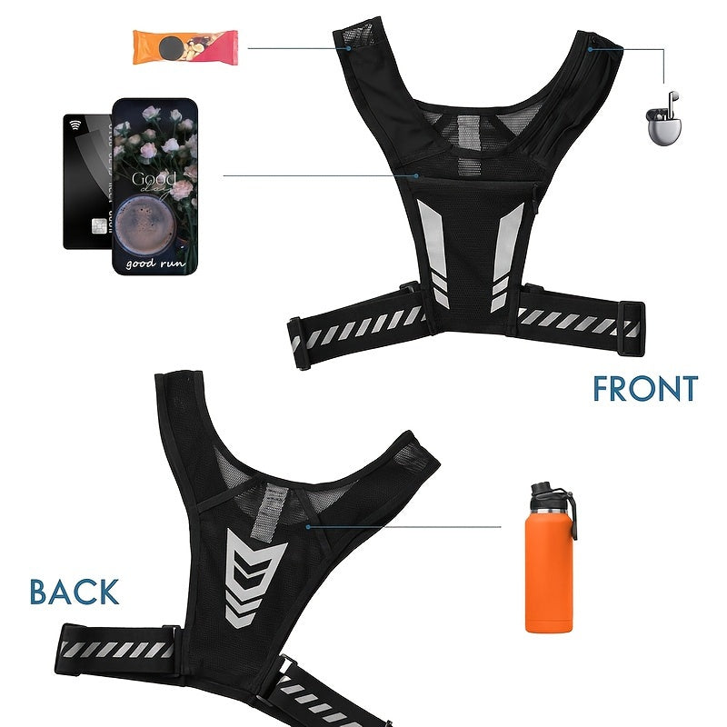 Lightweight Running Vest Backpack – Adjustable Hydration Pack for Outdoor Use