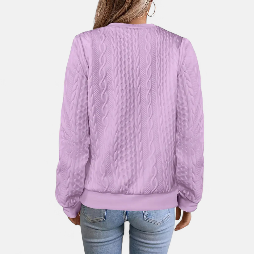 Women’s Cable Knit Cardigan – Flattering Fit & Classic Style