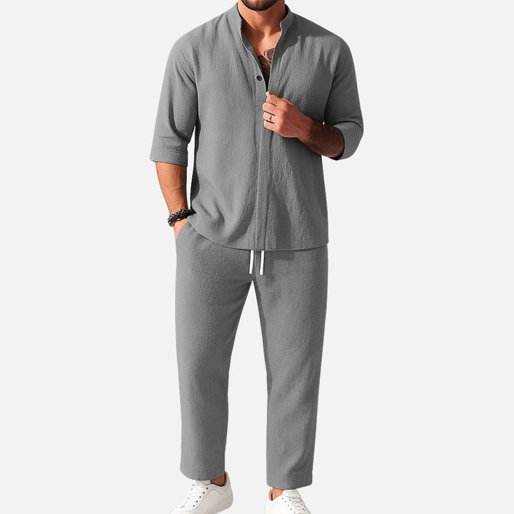 Men’s Linen Loungewear Set – Lightweight Relaxed Fit