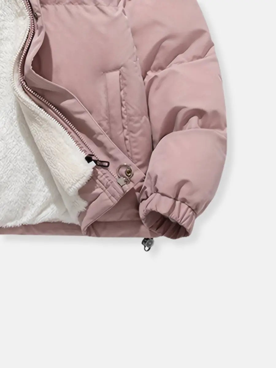Women’s Warm Zip-Up Winter Jacket | Padded Design for Cold Days