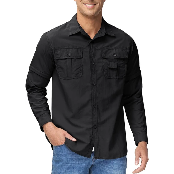 Men’s Outdoor Shirt – Convertible Sleeves & Quick-Dry Design