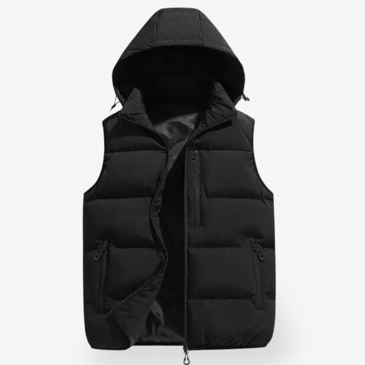 Men’s Hooded Bodywarmer – Lightweight Sleeveless Jacket