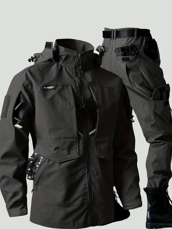 Men’s Outdoor Camouflage Jacket and Pants Set – Multi-Pocket Design for Active Use