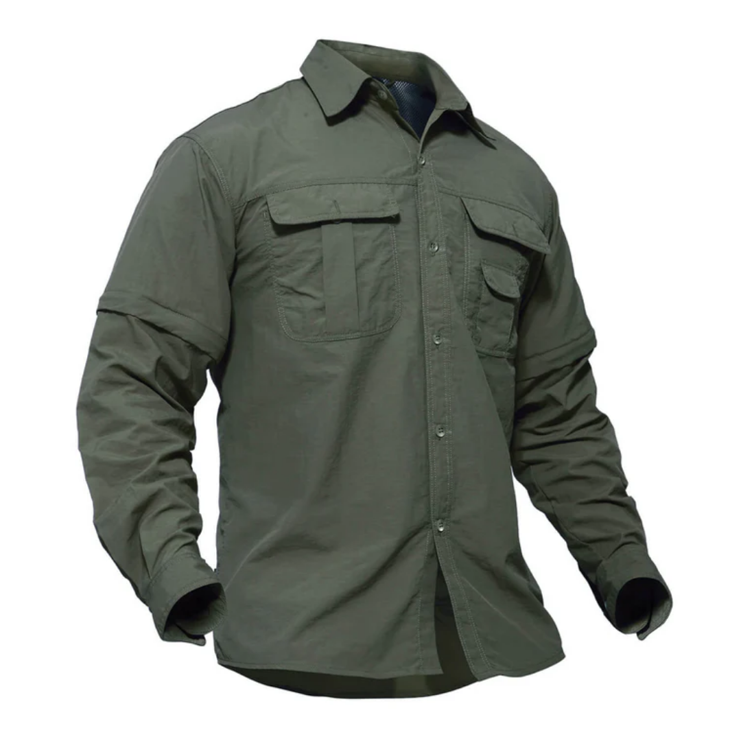 Men’s Outdoor Shirt – Convertible Sleeves & Quick-Dry Design