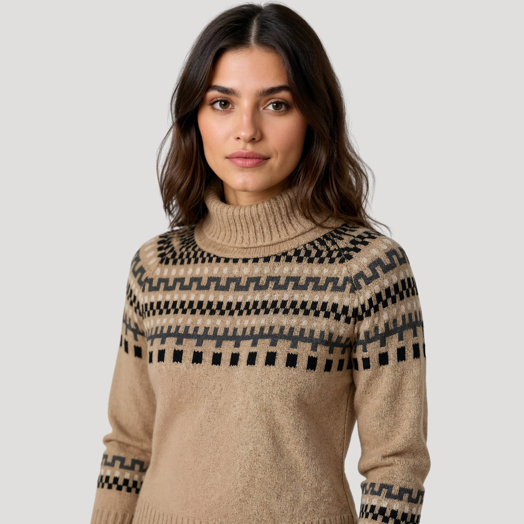 Women’s Fair Isle Chunky Knit Jumper | Oversized Fit and Timeless Winter Style