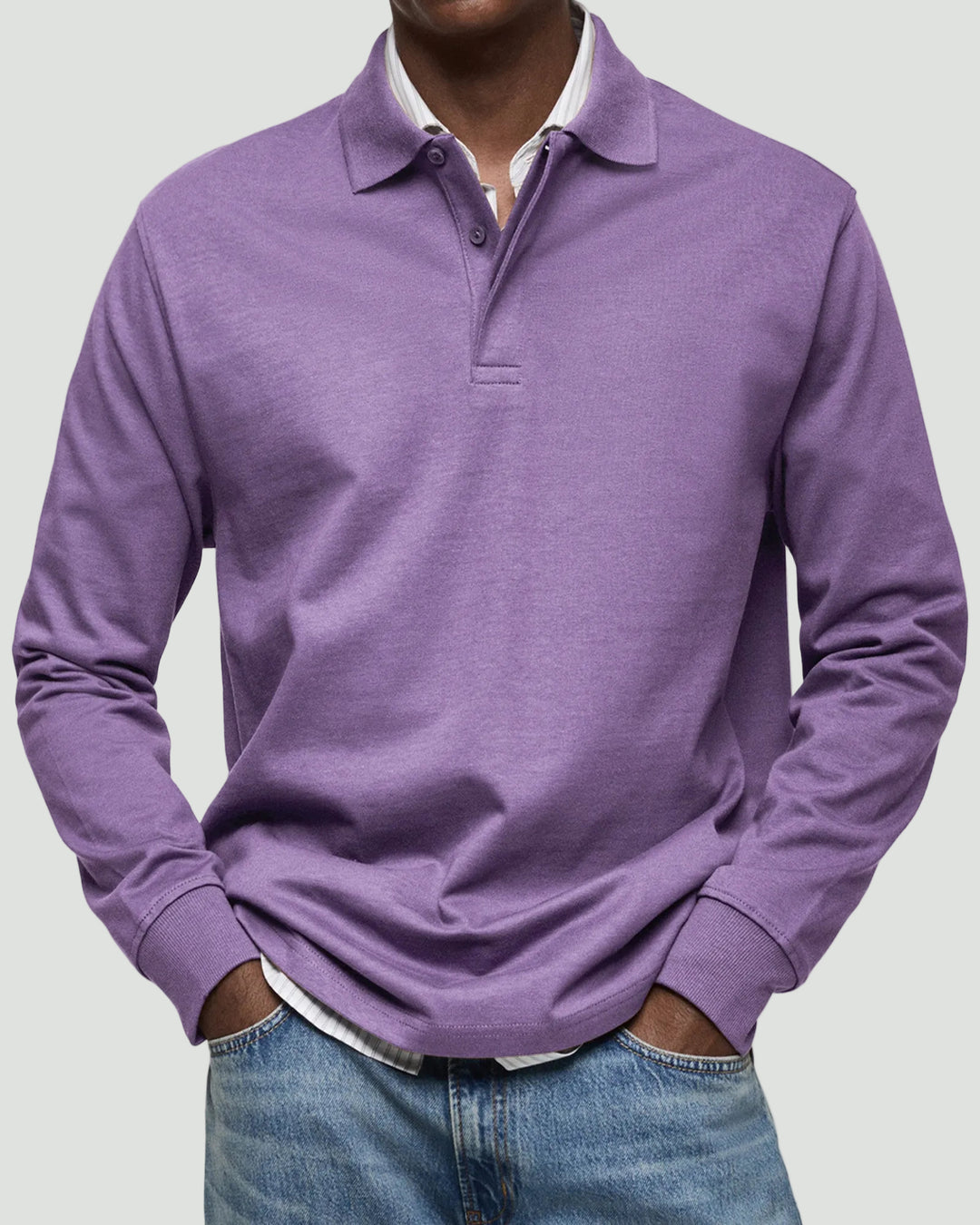 Men’s Long-Sleeve Polo Shirt | Refined Look and Everyday Comfort
