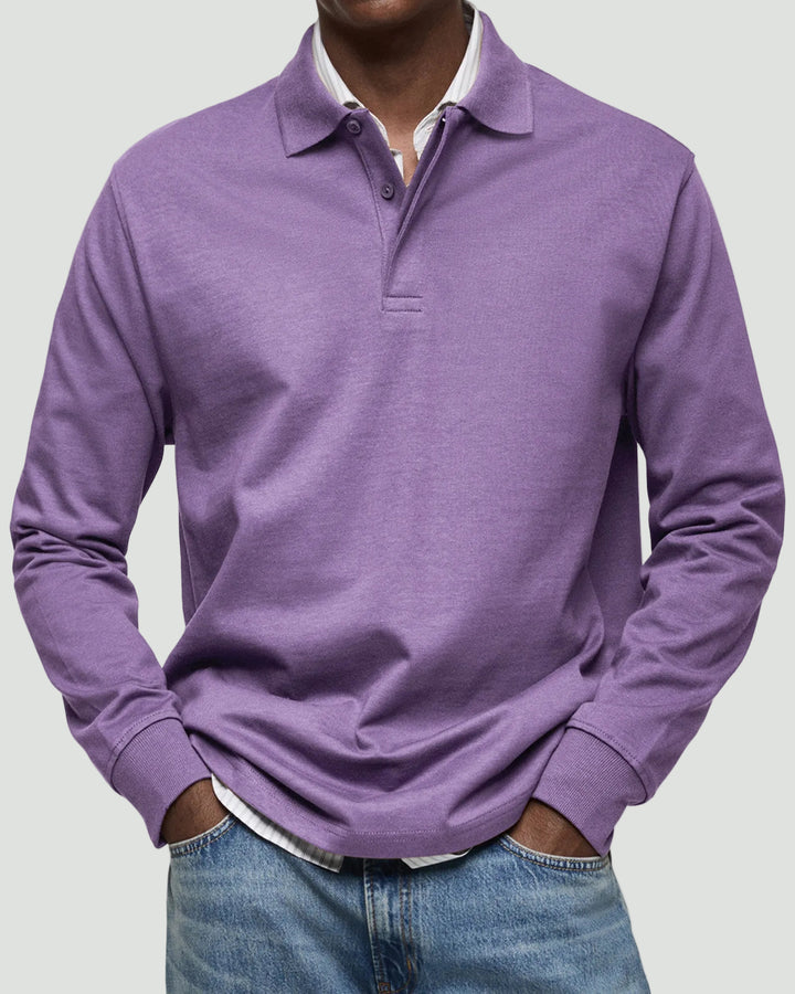 Men’s Long-Sleeve Polo Shirt | Refined Look and Everyday Comfort