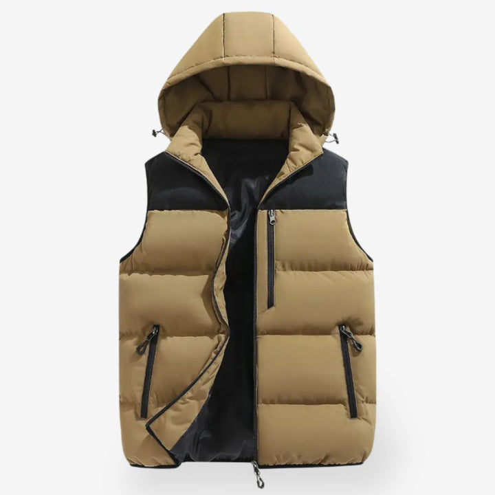 Men’s Hooded Bodywarmer – Lightweight Sleeveless Jacket