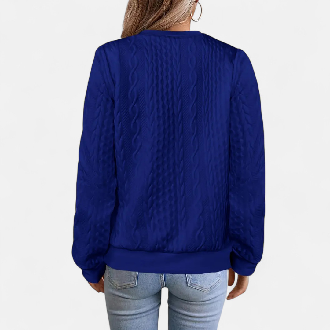 Women’s Cable Knit Cardigan – Flattering Fit & Classic Style