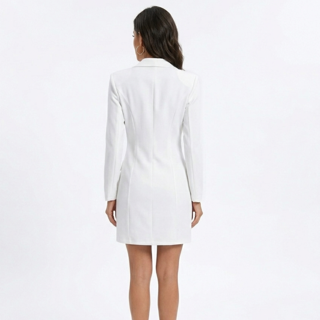 Women’s Double-Breasted Blazer Dress – Tailored Slim Fit