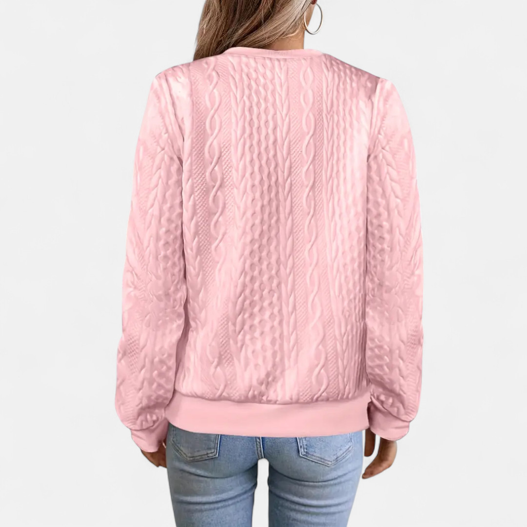 Women’s Cable Knit Cardigan – Flattering Fit & Classic Style