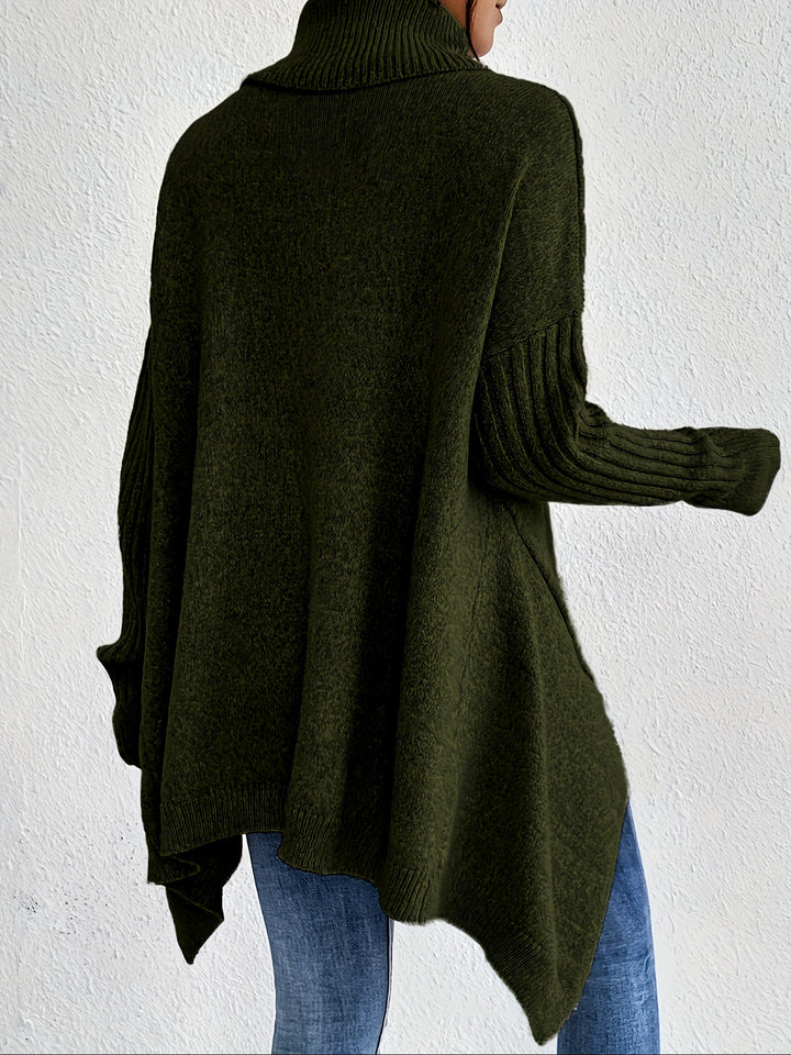 Women’s Roll Neck Jumper | Oversized Fit with Modern High Collar