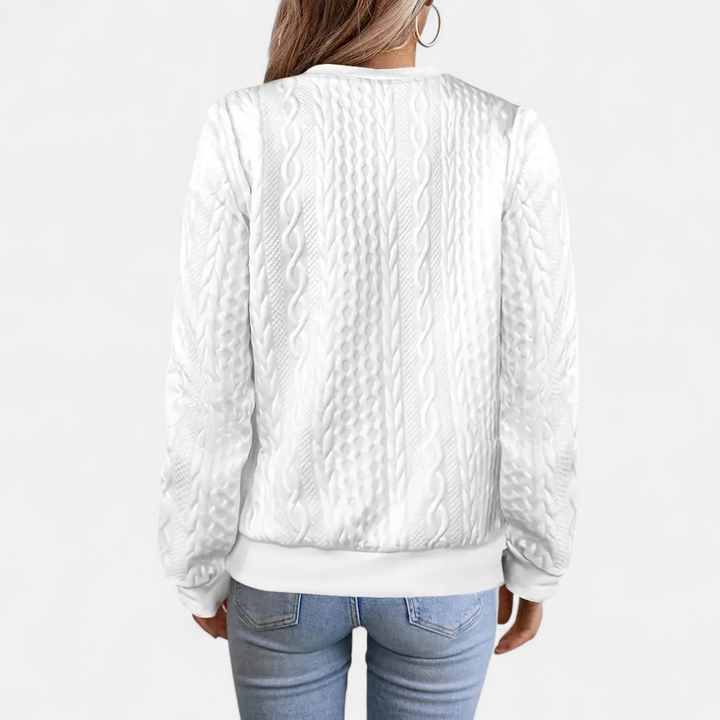 Women’s Cable Knit Cardigan – Flattering Fit & Classic Style