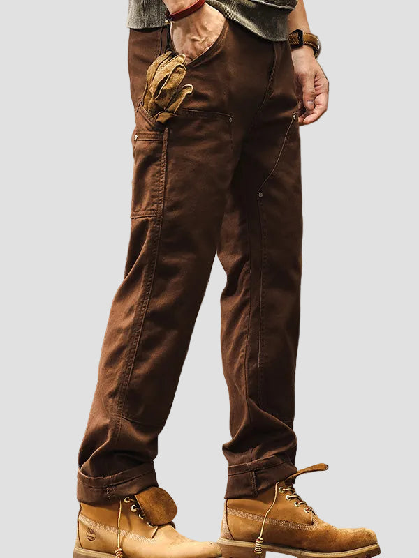 Men’s Utility Cargo Trousers – Straight Leg Outdoor Design