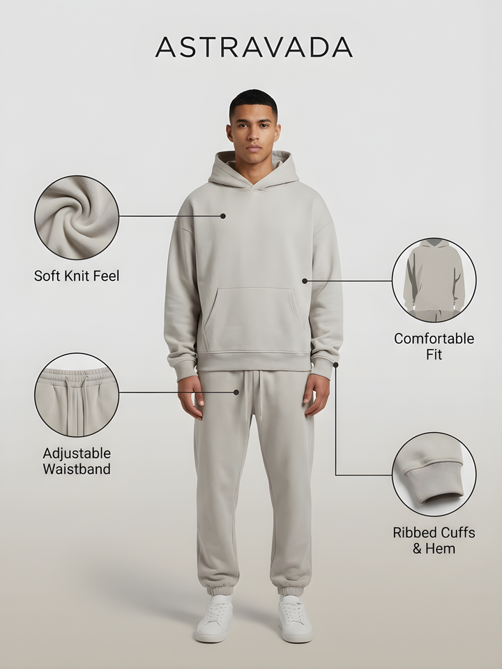 Men’s Oversized Hoodie & Jogger Set – Relaxed Everyday Fit