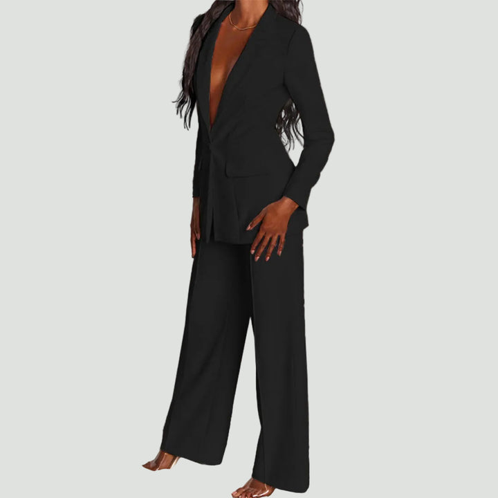 Women’s Blazer & Trouser Set – Slim Silhouette, Timeless Business Style